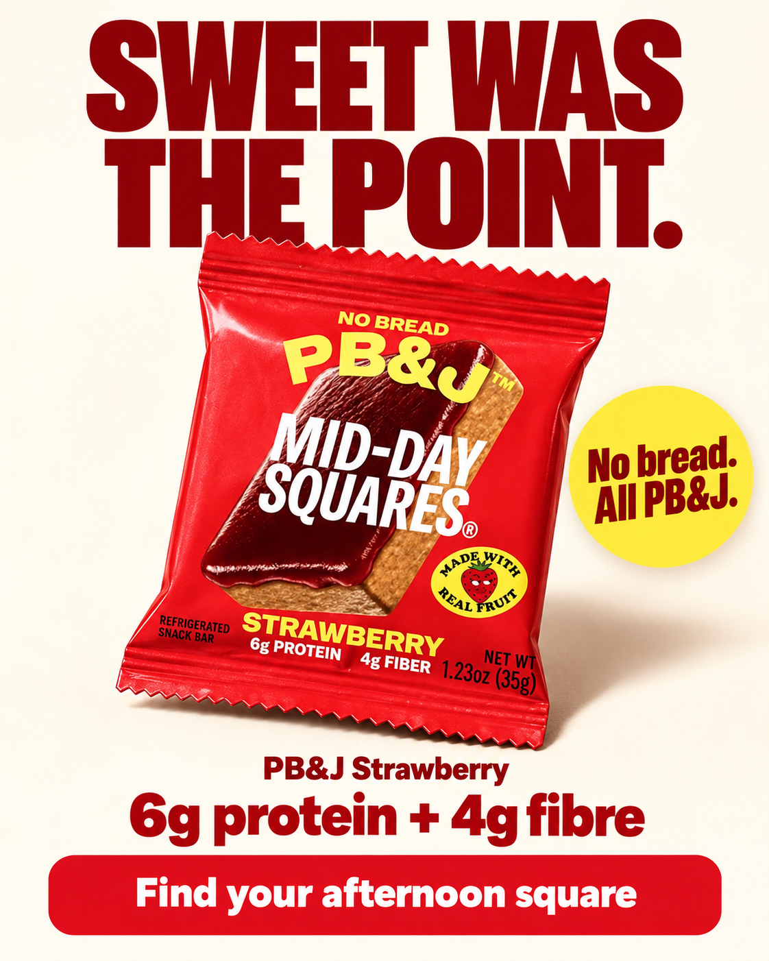 PB&J Strawberry static ad: Sweet was the point.